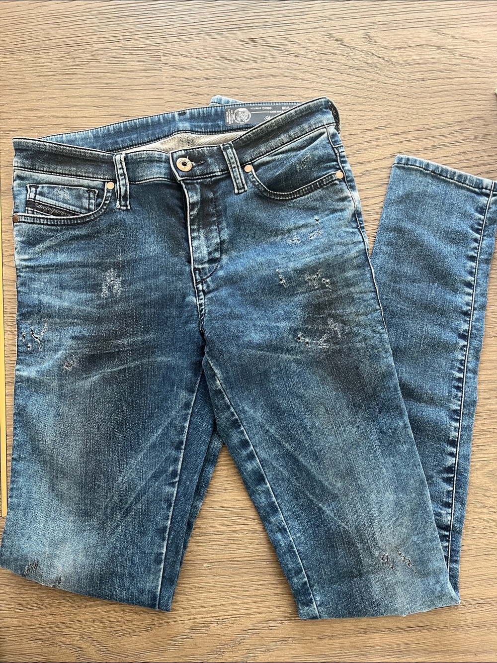 Diesel light blue faded denim jeans